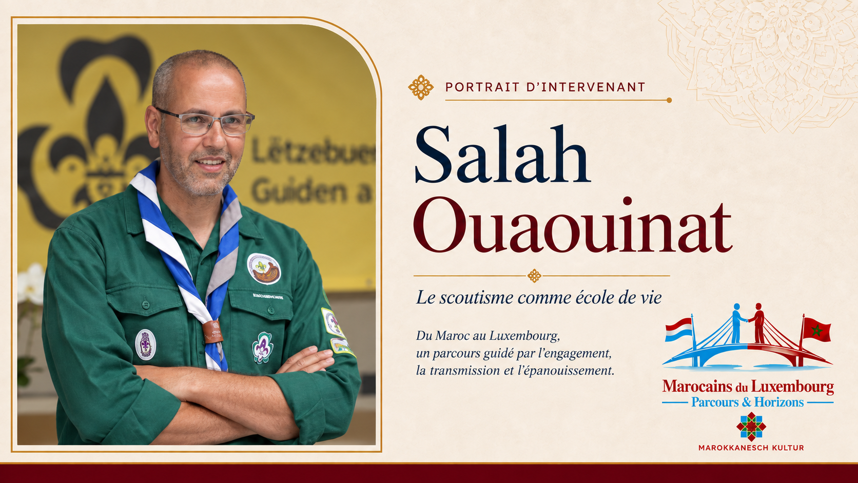 Salah Ouaouinat : scoutisme, jeunesse et transmission